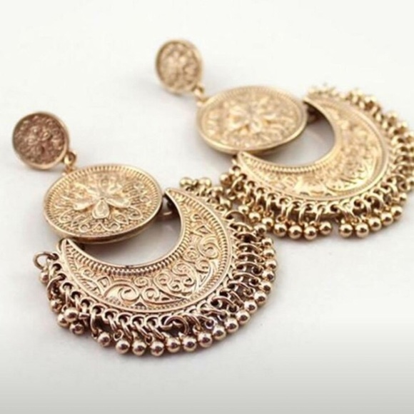Jewelry - Gold-tone Boho Earrings